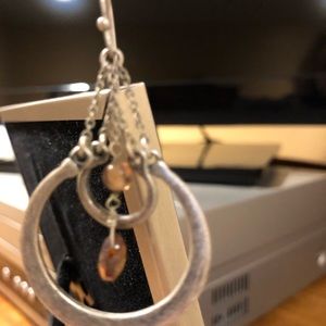 Brown & silver earrings